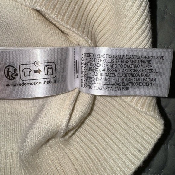 ZARA SOFT TEXTURED KNIT MENS SWEATER. Oyster white. Size medium. NWOT - Picture 11 of 15